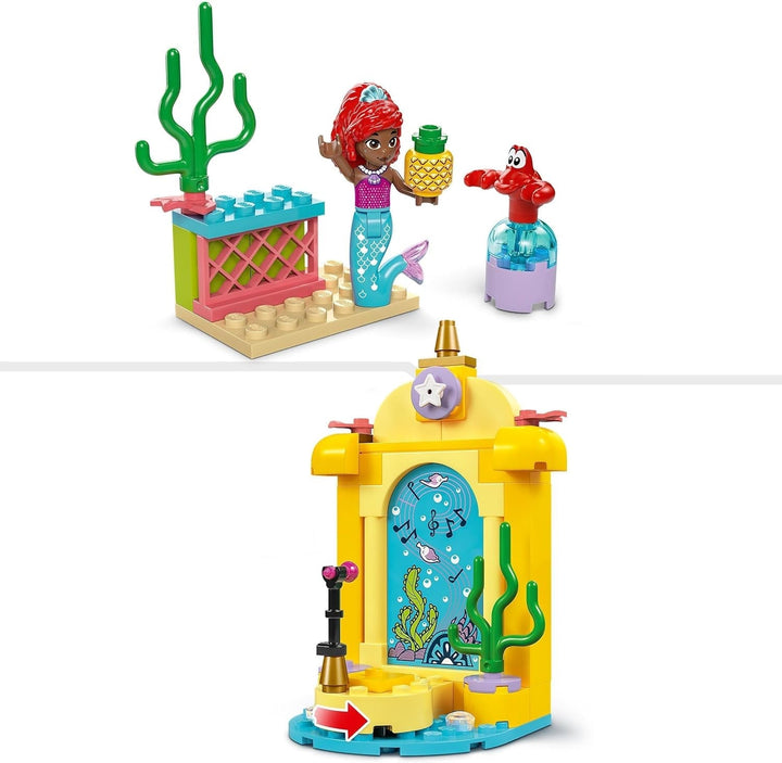 LEGO Ç€ Disney Princess Arielle's Musical Stage, jucărie de construit pentru copii cu 2 figuri, idee de cadou pentru fete și băieți de la 4 ani și pentru fanii serialului TV, jucărie pentru copii 43235