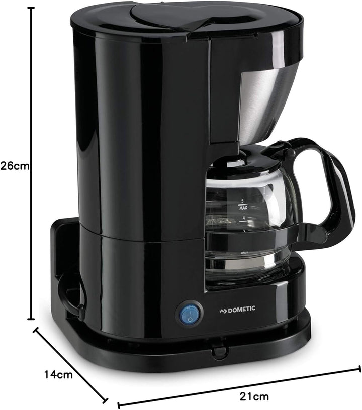 DOMETIC Perfectcoffee MC 054, aparat de cafea de călătorie, 24 V, 300 W, pentru camioane, 5 cești, negru