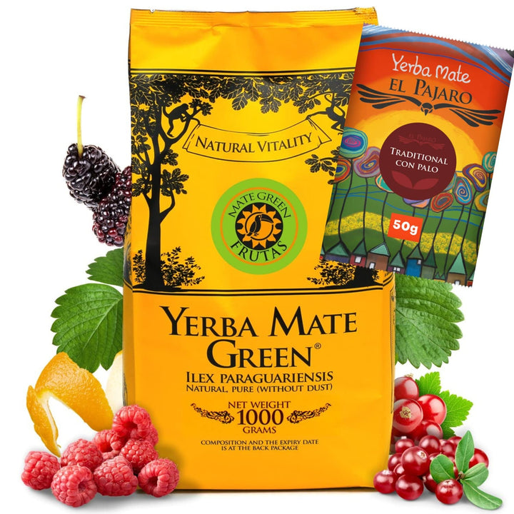 , Ceai Mate „Absint” 400 G Cu mentă, fructe de fenicul, iarbă de pelin | Ceai Mate brazilian de cea mai înaltă calitate, 1 bucată (pachet de 1)