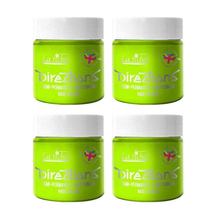 Culoare de păr semipermanentă Directions 100 ml cutie 4 pack (Pillarbox Red) Vopsea pentru par Naty Shop Verde strălucitor 100 Ml (pachet de 4)