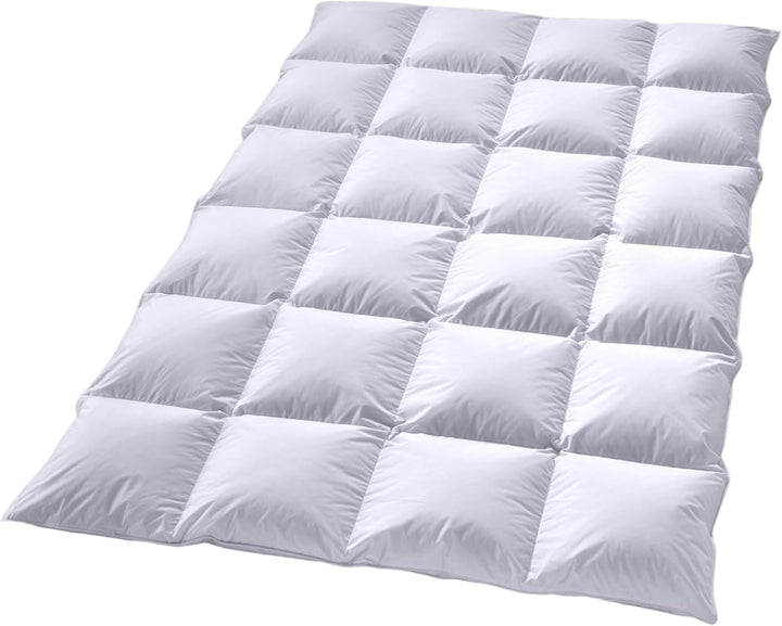 Plapumă din puf Billerbeck Martina® - Plapumă 135 X 200 Cm - Plapumă pentru toate anotimpurile - Potrivit pentru alergici - 90% puf de gâscă, 10% pene de gâscă - Alb Plapumi si pilote Naty Shop