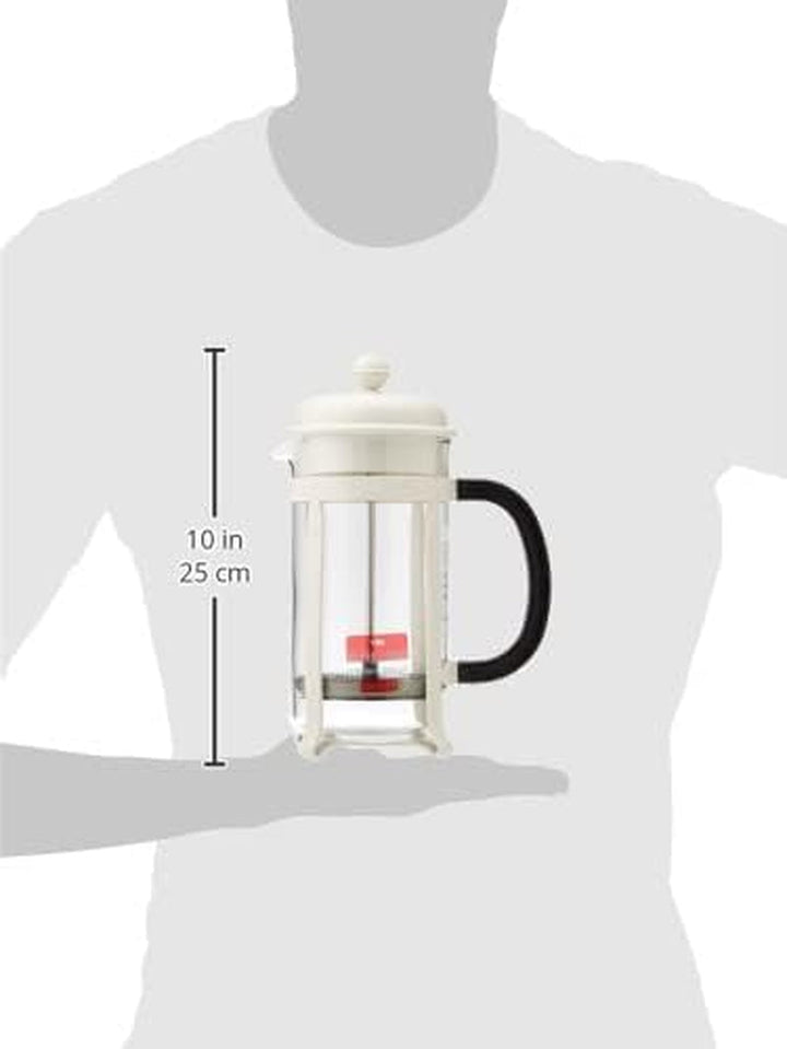 Cafetieră Bodum 1908-913 Java, 8 căni, 1 L, multistrat, albă, 10,6 x 16,3 x 24,5 cm