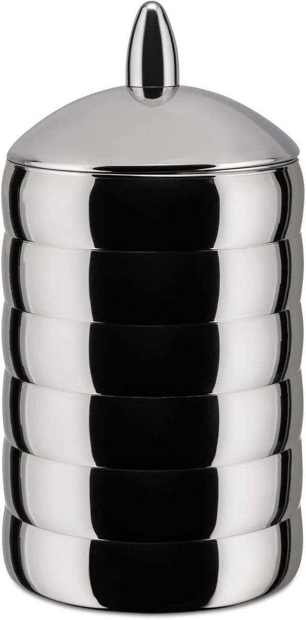 Alessi Kalistò 2 CB02 - Borcan de bucătărie din oțel inoxidabil 18/10 cu buton din aluminiu, 114 cl, argintiu Cutii depozitare alimente Naty Shop Kalisto 2