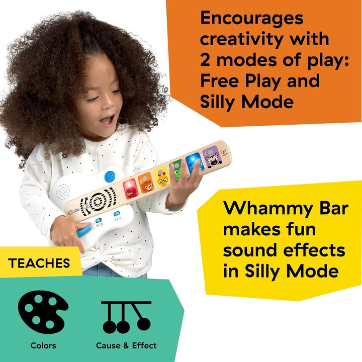Baby Einstein, Hape, Strum Along Songs Magic Touch jucărie din lemn, jucărie muzicală din lemn chitară, instrumente muzicale electronice, jucărie senzorială și de activitate pentru copii, de la 6 luni Jucarii Bebe Naty Shop