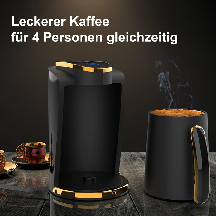 Cafetieră turcească automată İnca IKM-01 | Cafetieră turcească | 250 ml (1-4 căni) | 400 W | Protecție la preaplin și fierbere fără apă | Placă de încălzire din oțel inoxidabil | Design modern | Pentru o mocha perfectă