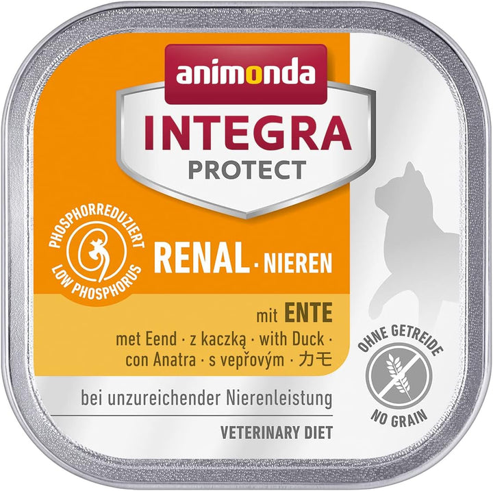 Pisici cu rinichi, hrană umedă pentru insuficiență renală, cu pui, 16 X 100 G & Pisici cu rinichi, hrană umedă pentru insuficiență renală, cu rață, 16 X 100 G