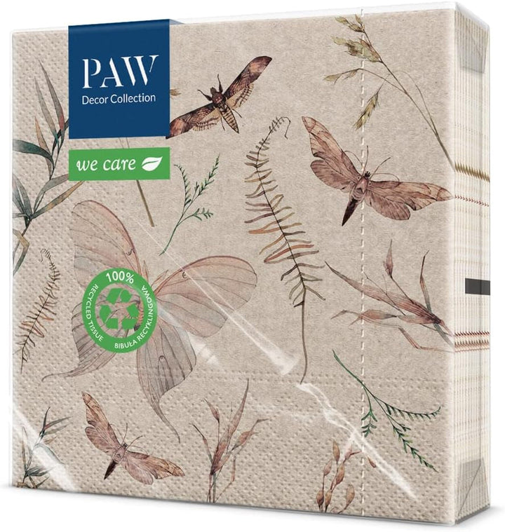 Collezione di decorazioni per zampe x collezione di decorazioni per zampe CM Caricci di carta con 3 strati. 20 pezzi. Stampato con colori basati sull'acqua. Decorazioni da tavolo. Nature, HIRSC, Paw_022022, cervo, 33 x 33 cm (pacchetto con 3)