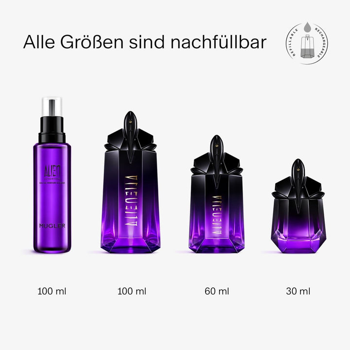 MUGLER Alien Extraintense Eau De Parfum, Parfum pentru femei, Parfum floral, lemnos și vanilat, Extra-feminin și Extra-senzual