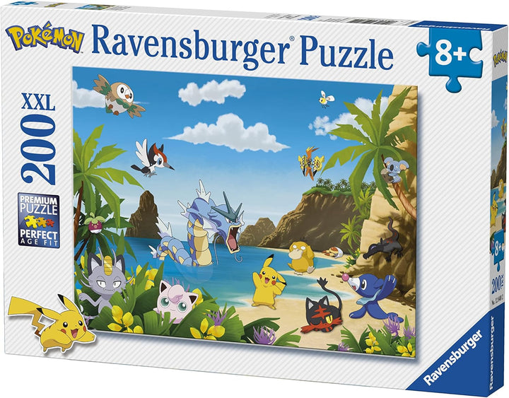 Ravensburger puzzle pentru copii - 12840 Prinde-i pe toți! - Puzzle Pokémon pentru copii începând cu vârsta de 8 ani, cu 200 de piese în format XXL