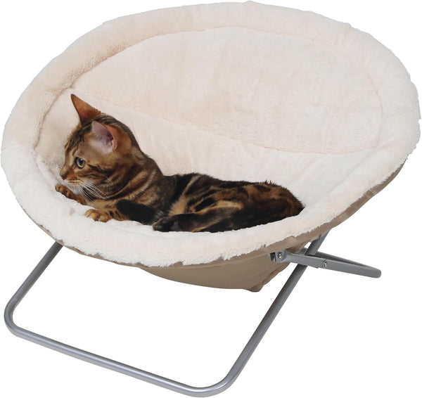 Kerbl 82640 Șezlong Alice, Diametru 58 cm, Înălțime 36 cm, Bej, 1 Bucată (1 Pachet)