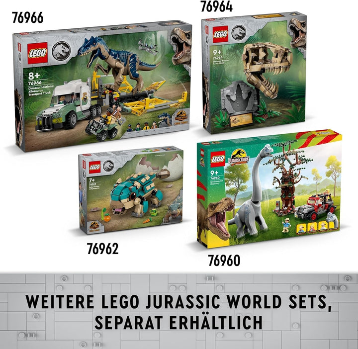 LEGO Jurassic World Dinosaur Missions: Discovery Of The Stegosaurus, Adventure Playset pentru băieți și fete de la 6 ani în sus, cadou pentru fanii lui Ben și Sammy 76965
