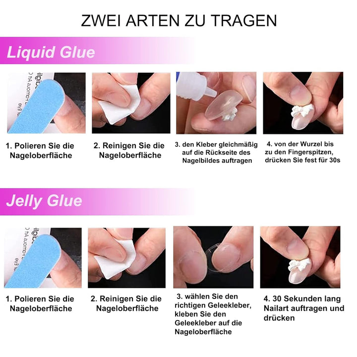 Mouyouglow Unghii False Magnetice Scurte, Roz Migdala Roșu Gradient Sclipici Cat Eye cu Lipici, Unghii Artificiale Roz Roșu Ombre Sclipici Fototerapie Pentru Femei și Fete