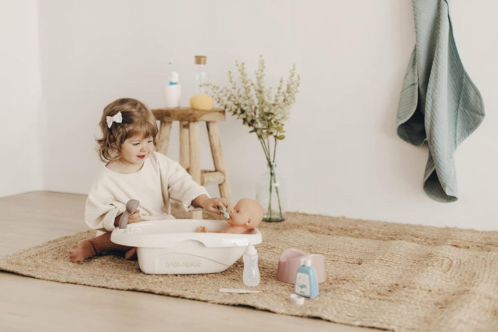 Smoby - Cadă pentru păpuși Baby Nurse - Cadă pentru păpuși cu biberon și o mulțime de accesorii, accesorii pentru păpuși până la 42 cm, pentru copii de la 3 ani, 220366