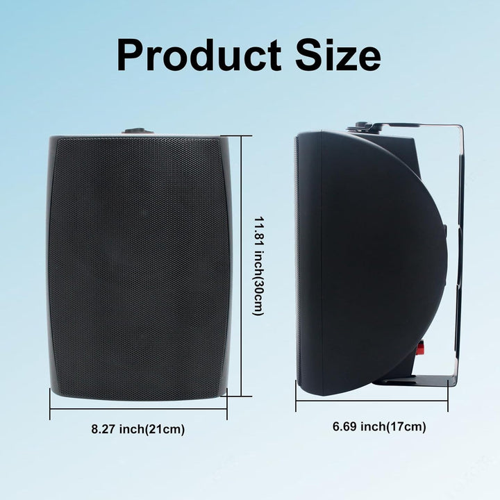 Herdio 16,5 Cm (6,5 Zoll) 800 W Outdoor-Lautsprecher, Kabelgebunden, Wasserdicht, Passiv Mit Kraftvollem Bass, Wandmontage, Lautsprecher Für Terrasse, Garage, Überdachte Deck, Allwetter-Haltbarkeit