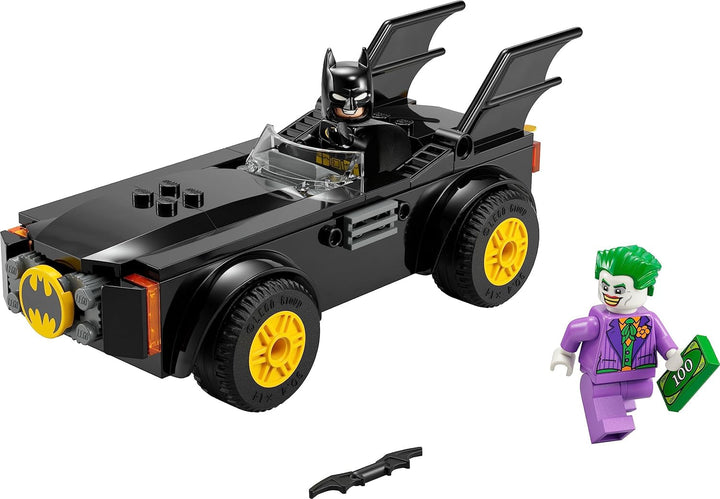 LEGO 76264 DC Chase in Batmobil: Batman Vs. Joker set de mașini de jucărie, Set de pornire pentru supereroi cu 2 minifigurine, Jucărie pentru copii preșcolari, băieți, fete cu vârsta peste 4 ani, Rapid de asamblat