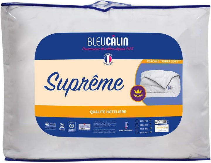Pătură supremă Bleu Câlin, foarte caldă, plic extra moale, super moale, confort hotelier, 140 X 200 cm Plapumi si pilote Naty Shop
