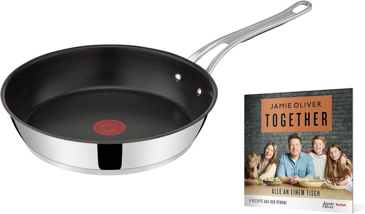 Tefal Jamie Oliver Cook'S Classics Bratpfanne 28 Cm, Antihaftversiegelung, Induktionstauglich, Backofenfest, Edelstahl, Genieteter Griff, E3060635