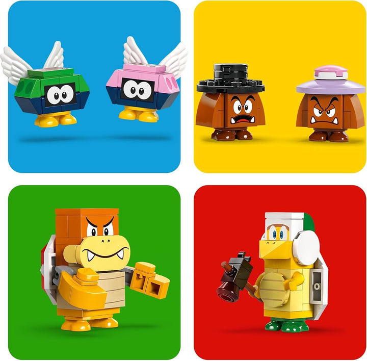LEGO Super Mario Trenul Express Bowser, set de joacă de aventură pentru copii cu Hammer Brother, 2 Gumbas și 2 Parapunctures, cadou Nintendo pentru băieți, fete și gameri 71437