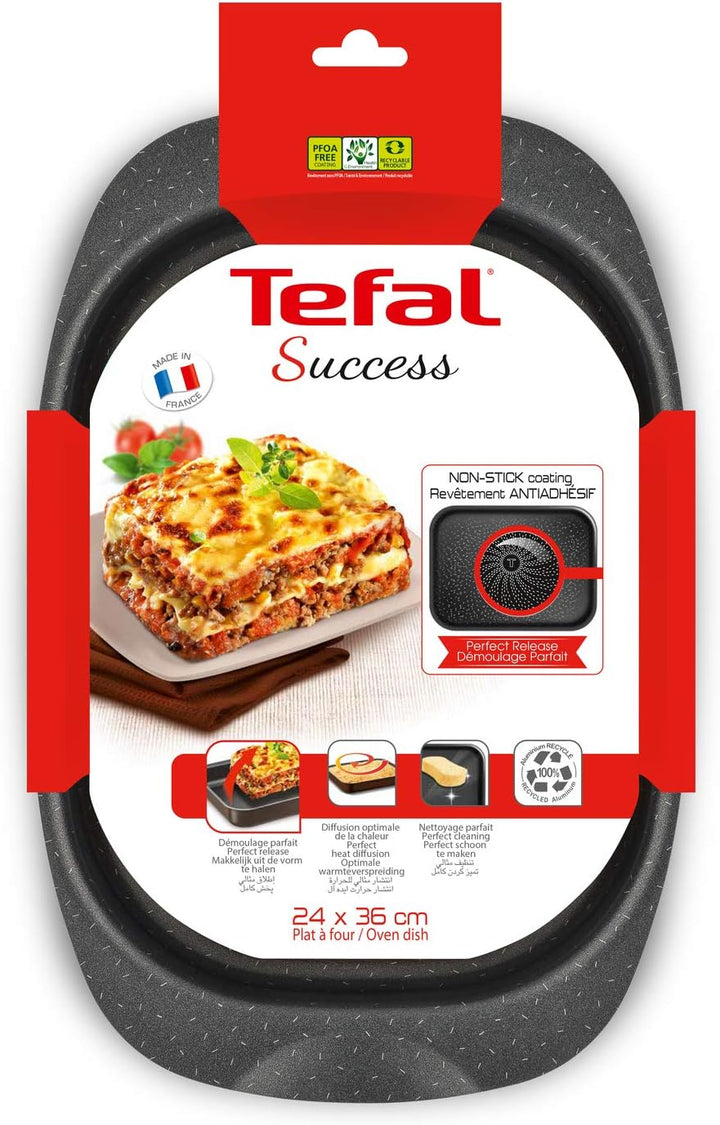 Tefal J1601502 Success Auflaufform Aluminium Schwarz 36 X 24 X 5,5 Cm