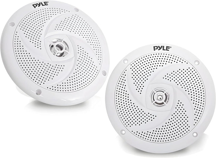 Pyle Outdoor Lautsprecher Boxen, Musikbox – Marine Speaker, Outdoor Box – Wasserdichte Box Outdoor 240W Als Auto Lautsprecher Oder Boot Marine Lautsprecher Als 2-Wege-Lautsprecher Passiv in Weiß