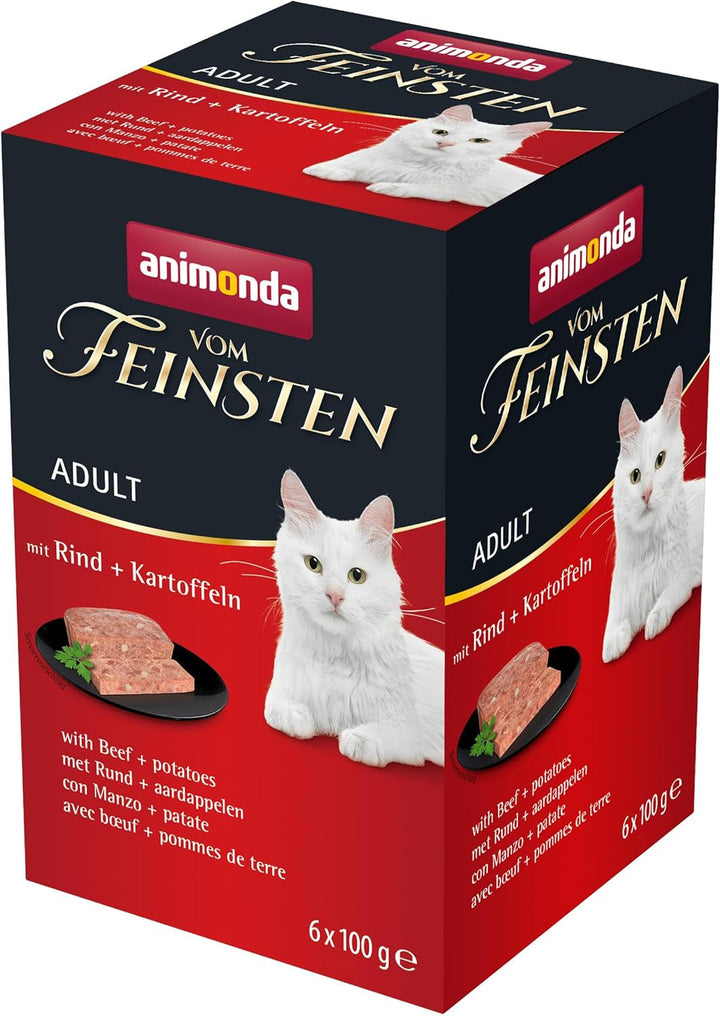 Animonda Vom Feinsten Adult Sauce Variety (32 X 100 G), hrană umedă pentru pisici adulte, hrană pentru pisici fără cereale și zahăr, bucăți fragede într-un sos delicios
