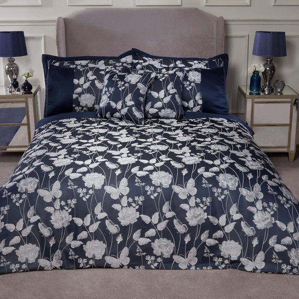 Plapumă Butterfly Meadow pentru pat super king-size, 100% poliester, albastru marin Plapumi si pilote Naty Shop Marină Super King