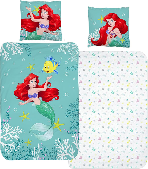 Arielle Meerjungfrau Bettwäsche Bettbezug 135X200 80X80 Baumwolle · Kinderbettwäsche Für Mädchen Disney Prinzessin Mermaid · 2 Teilig Naty Shop Default Title
