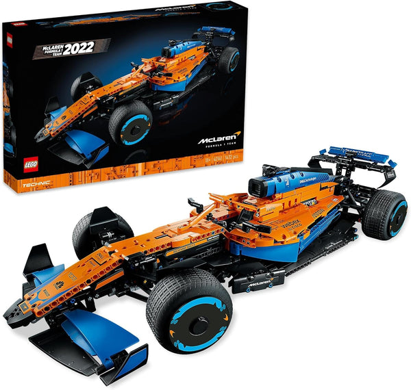 Lego Technic Mclaren Formula 1 Racing Car - Model F1 pentru adulți cu motor V6 și direcție - Cadou pentru fanii și colecționarii sporturilor cu motor - 42141