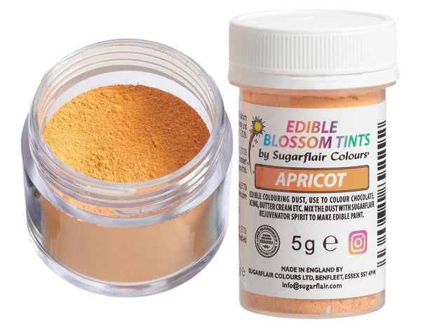 Sugarflair Blossom Tint Dust Pudră de Colorant Alimentar Caisă - Pudră de Colorant Alimentar pentru Decoruri de Tort, Pastă de Zahăr, Fondant, Glazură, Ciocolată, Cremă de Unt, Macarons și Mai Multe - 5G