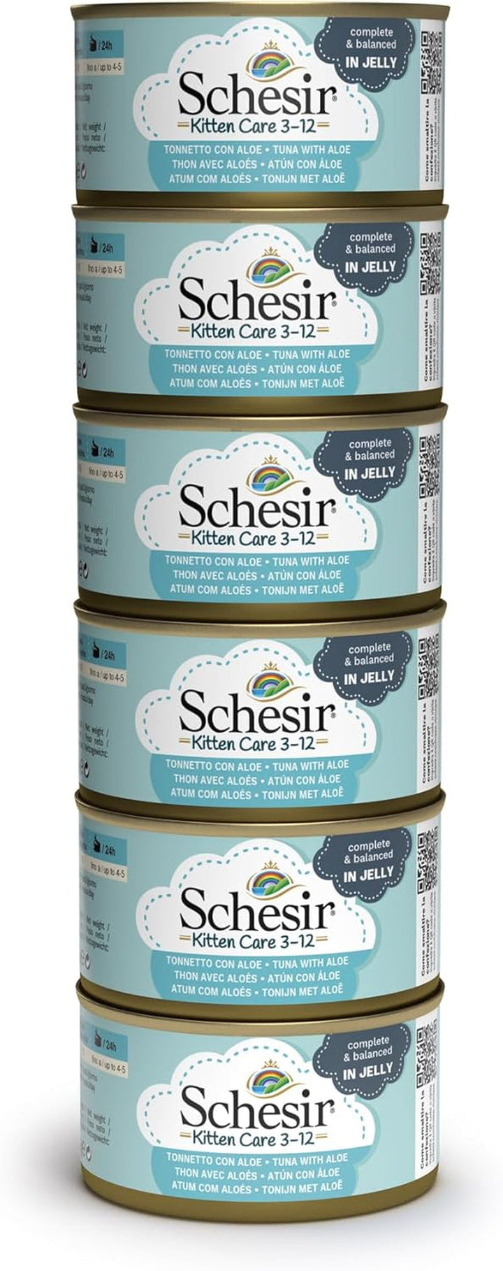 , Hrană umedă pentru pisici adulte, fileuri de pui în fileuri și jeleu 100% natural, pachet de 6 cutii X 85 G