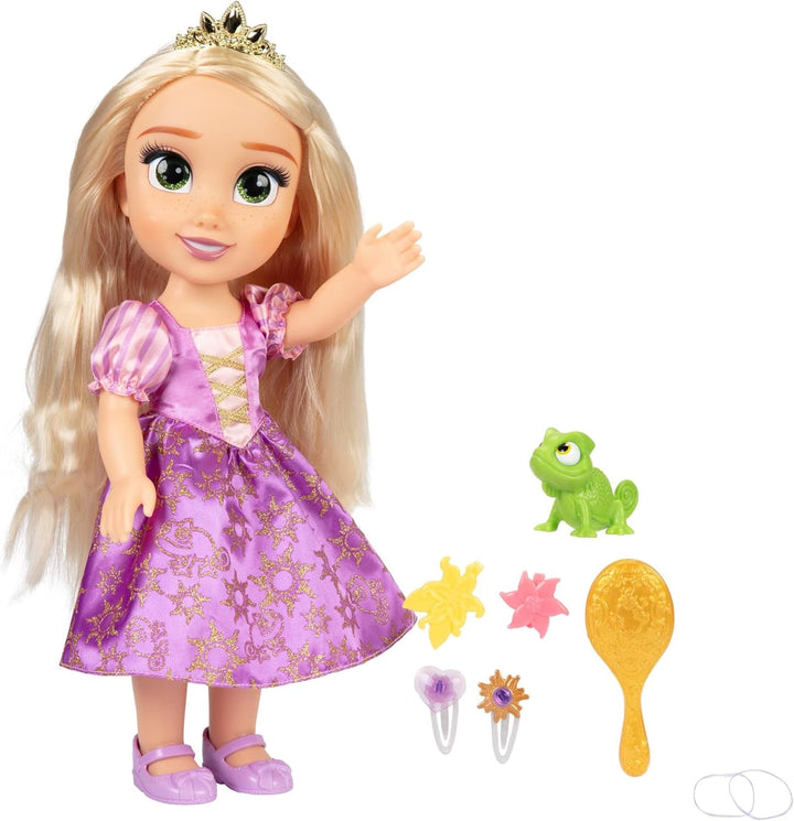 Disney Princess Singing Rapunzel Doll 35 Cm, Cântă "I See the Light", Include accesorii pentru mai multă distracție, Perfectă pentru fetițe cu vârsta peste 3 ani, Violet