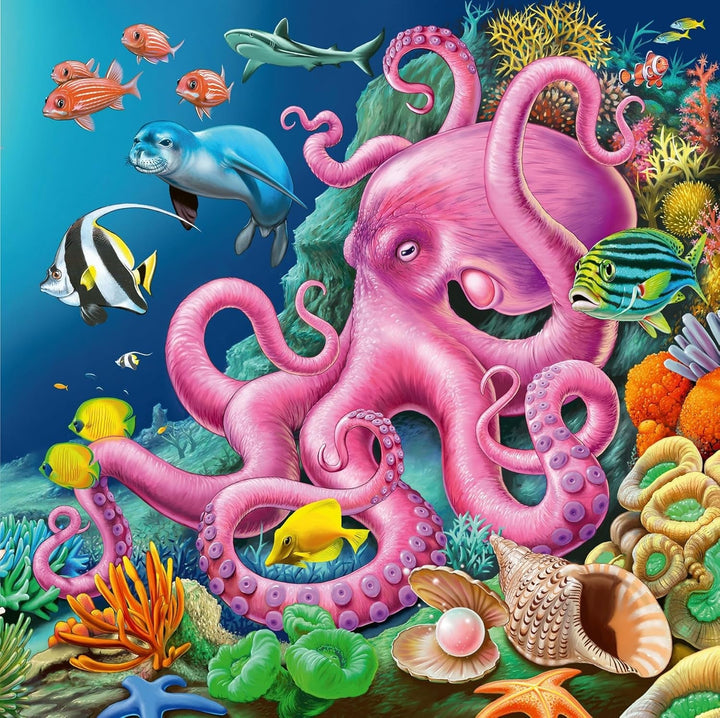 Ravensburger puzzle pentru copii - 12000859 Lumea subacvatică încântătoare - 3X49 piese puzzle pentru copii cu vârsta de peste 5 ani