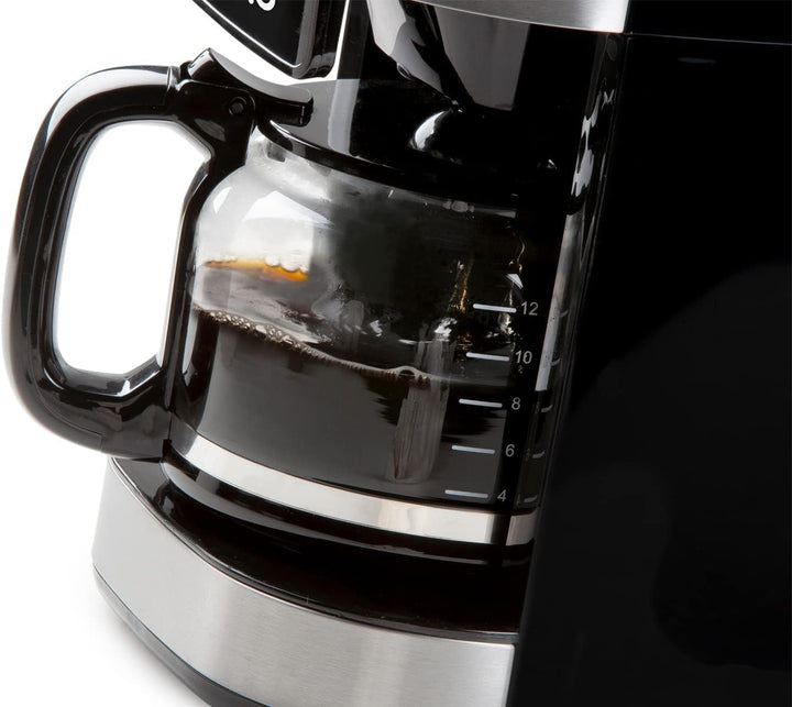 DOMO DO721K Espressor de cafea măcinat și preparat - Funcție boabe-la-cană - Afișaj LCD - Pentru cafea măcinată sau boabe întregi - 1,5 L