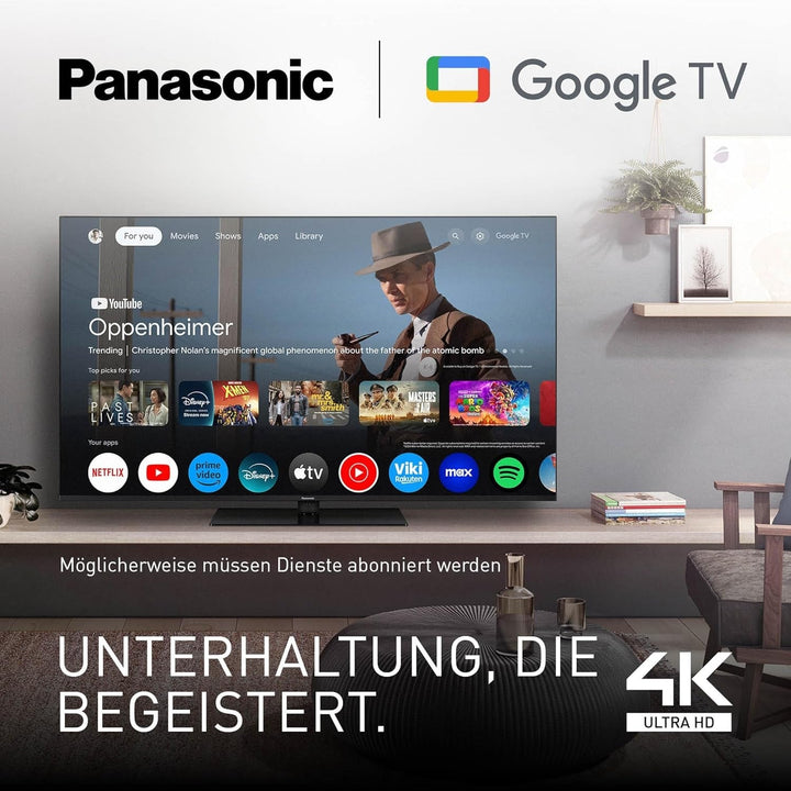 Panasonic TN-43W70AEZ, W70-Serie 43 Zoll 4K Ultra HD LED Smart TV, 2024, Google Assistant, Chromecast, Dolby Vision & Atmos, Gaming-Modus, Bluetooth, Für EIN Außergewöhnliches Visuelles Erlebnis