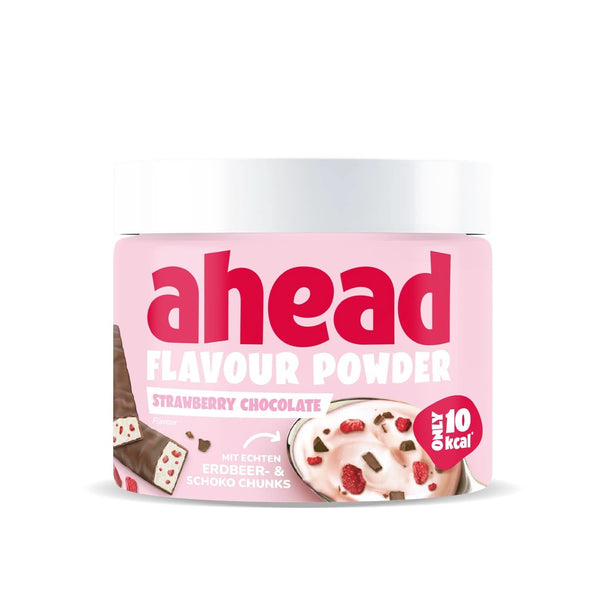 Ahead Flavour Powder, Căpșuni Ciocolată 250 grame, 83 porții