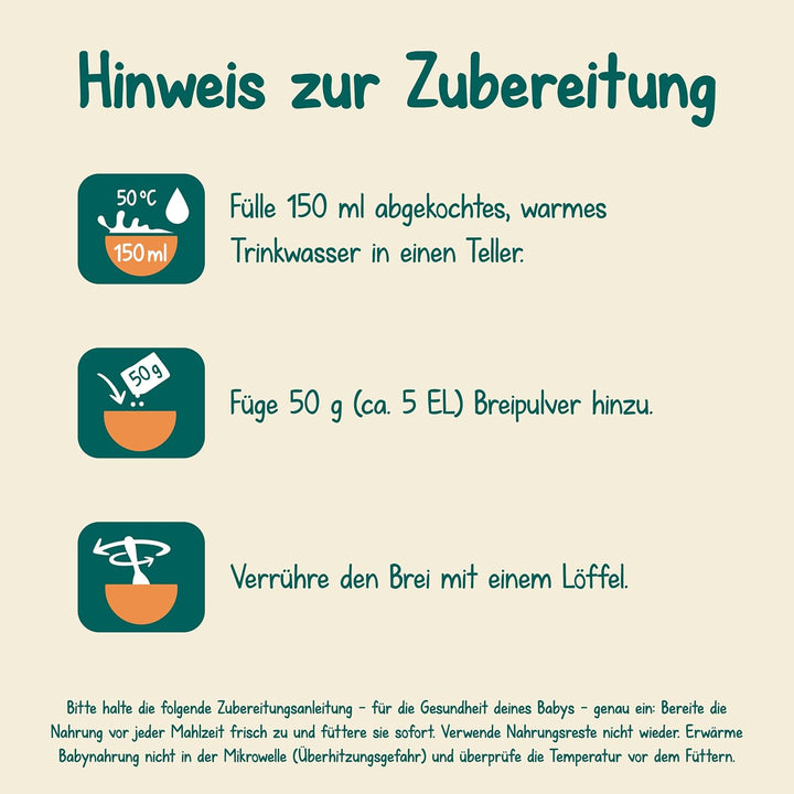 Milupa Milchbrei Vollkorn Früchte – Babybrei Ohne Palmöl – Frei Von Konservierungs- Und Farbstoffen – Ab Dem 6. Monat – 4 X 400 G (Packung Mit 2)