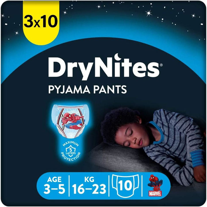 HUGGIES Drynites scutece de noapte, pentru băieți 4-7 ani (17-30 kg), 30 bucăți