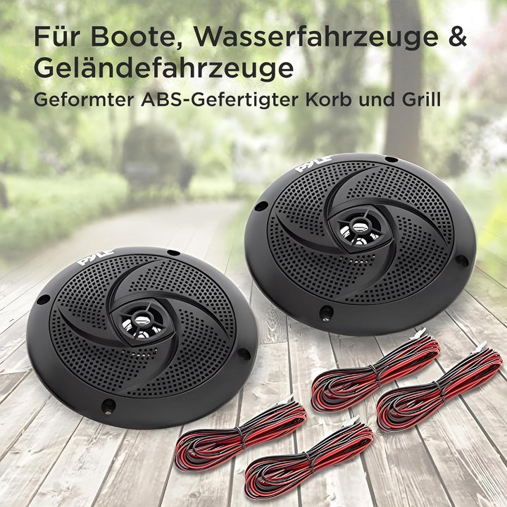 Pyle Outdoor Lautsprecher Boxen– Outdoor Speaker– Outdoor Box Wasserdicht 100Wt, 2-Wege Lautsprecher Passiv Mit Led-Lichtern, Standardisierte Aufbaulautsprecher Leicht Installierbar Mit Magnetstruktur