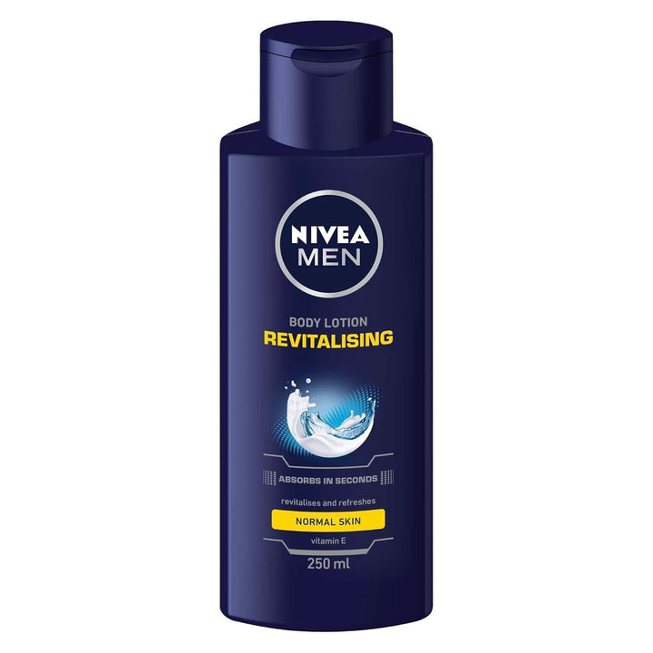 NIVEA MEN Vitalising Body Lotion, Loțiune de corp cu vitamina E pentru o piele intens hrănită, 250 ml