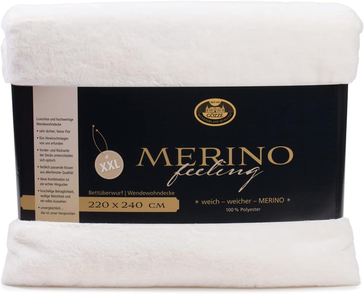 Gözze - Pătură confortabilă, Reversibilă, Densitate mare 600 G/M², 150 X 200 Cm - Verde închis Paturi si Cuverturi Besuche den GÃ¶zze-Store Lână albă 220 X 240 Cm
