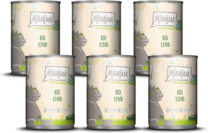 Mjamjam - Hrană umedă premium pentru pisici - Naturally Delicious - The Organic Box, 6-pack (6 X 400G), fără cereale