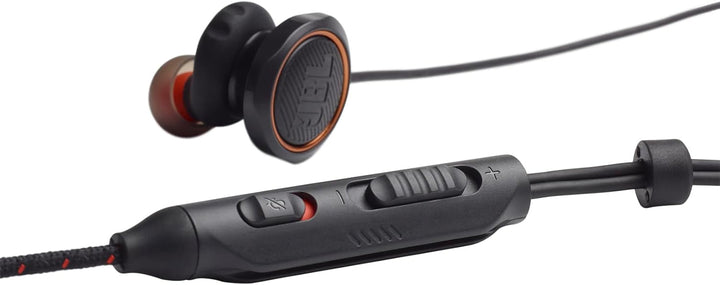 JBL Quantum 50 In-Ear Gaming Headphones - Negru - Pentru PC și consolă - Cască cu microfon și funcție Mute - Compatibilă cu toate platformele
