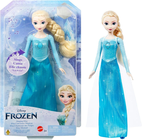 Disney The Ice Queen Elsa Doll, The Ice Queen Doll, păr blond pieptănat, mobilă, pantofi detașabili, cadouri Disney, jucării de la 3 ani, HLW47