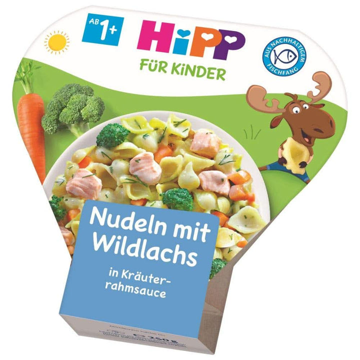 Hipp Bio Für Kinder Teller Aus Aller Welt - Nudeln Mit Wildlachs in Kräuterrahmsauce, 6Er Pack (6 X 250 G)