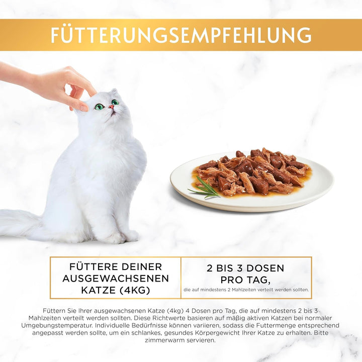 Gourmet Gold Délicatesse En Sauce Hrană umedă pentru pisici, cu carne de vită și pui, 12Pack (12 X 85G)