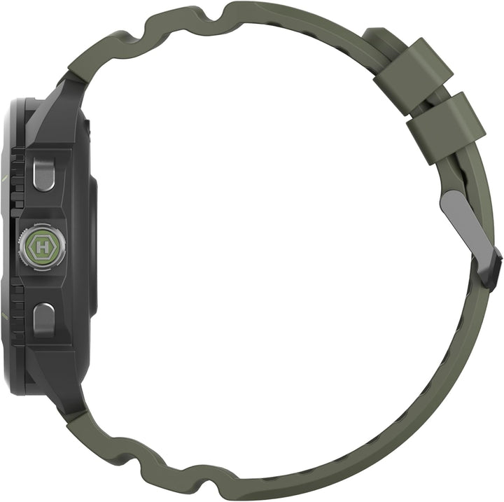 Hammer Watch 2 Military Edition, GPS, ecran AMOLED Gorilla Glass de 1,5 inch, baterie mare de 530 mah până la 15 zile de funcționare la o singură încărcare, rezistență 5 ATM, buton SOS, lanternă LED