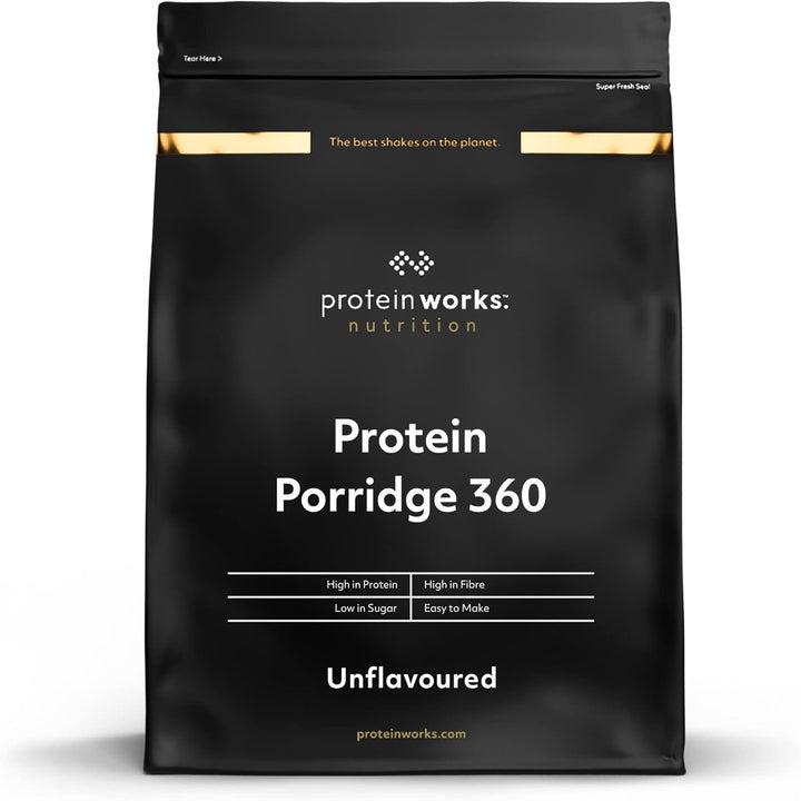 Protein Works - Protein Porridge 360 | Mit Zusätzlichen Vitaminen & Mineralien | Proteinreiches Frühstück | Kalorienarme Haferflocken | 13 Servings | Natürlich | 1Kg