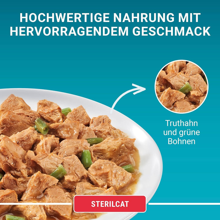 PURINA ONE STERILCAT Hrană umedă pentru pisici, bucăți fragede în sos pentru pisici sterilizate, cu curcan, pachet de 26 (26 X 85G)
