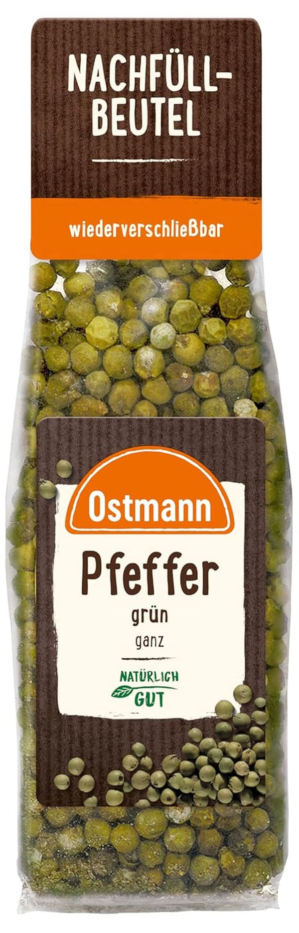 Ostmann Piper verde întreg | Piper neprăjit, ideal pentru marinate și sosuri, 40 grame