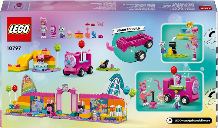 LEGO 4+ Gabby's Dollhouse Gabby's Party Room, Disco Playset cu tobogan și figurine de animale pentru jocuri de rol creative, cadou pentru fete și băieți de la 4 ani 10797